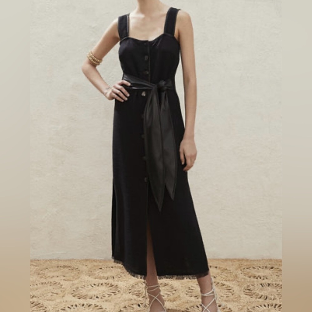 Nanushka Midi Dress with Tie Waist
